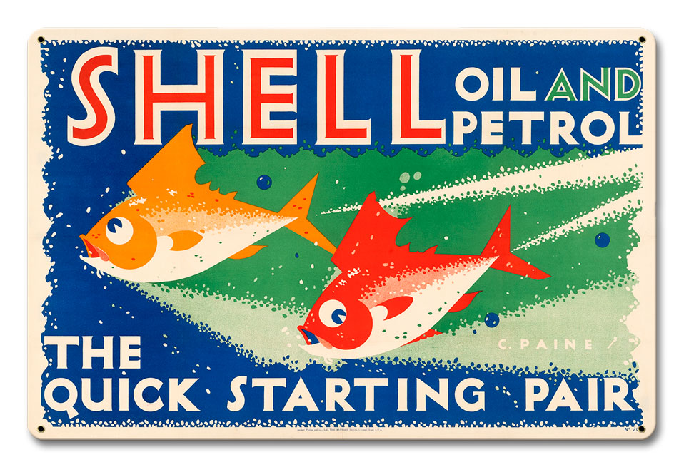 The Quick Starting Pair Shell Oil Fish, Featured Artists/Shell, Satin, 18 X 12 Inches