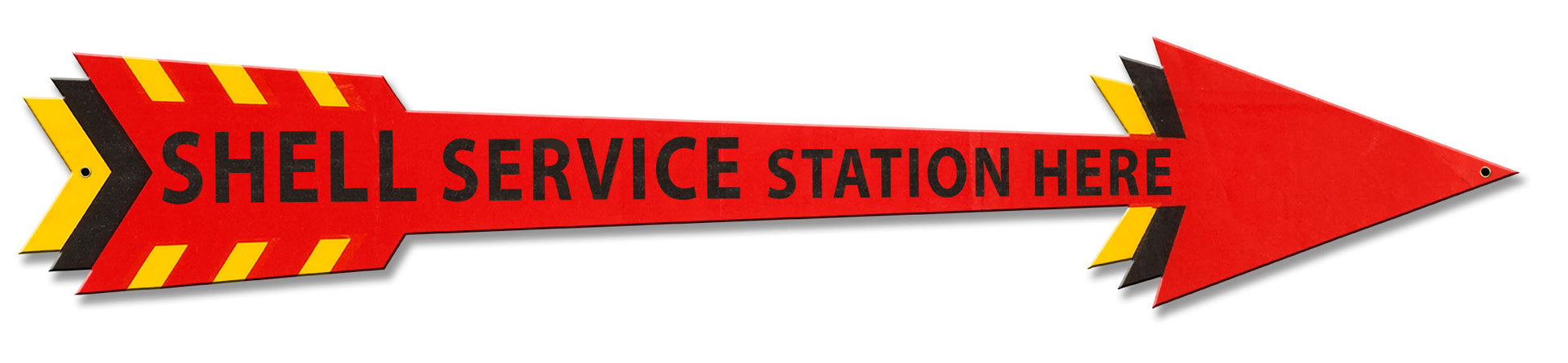 Shell Service Station Here Arrow, Featured Artists/Shell, Plasma, 28 X 5 Inches
