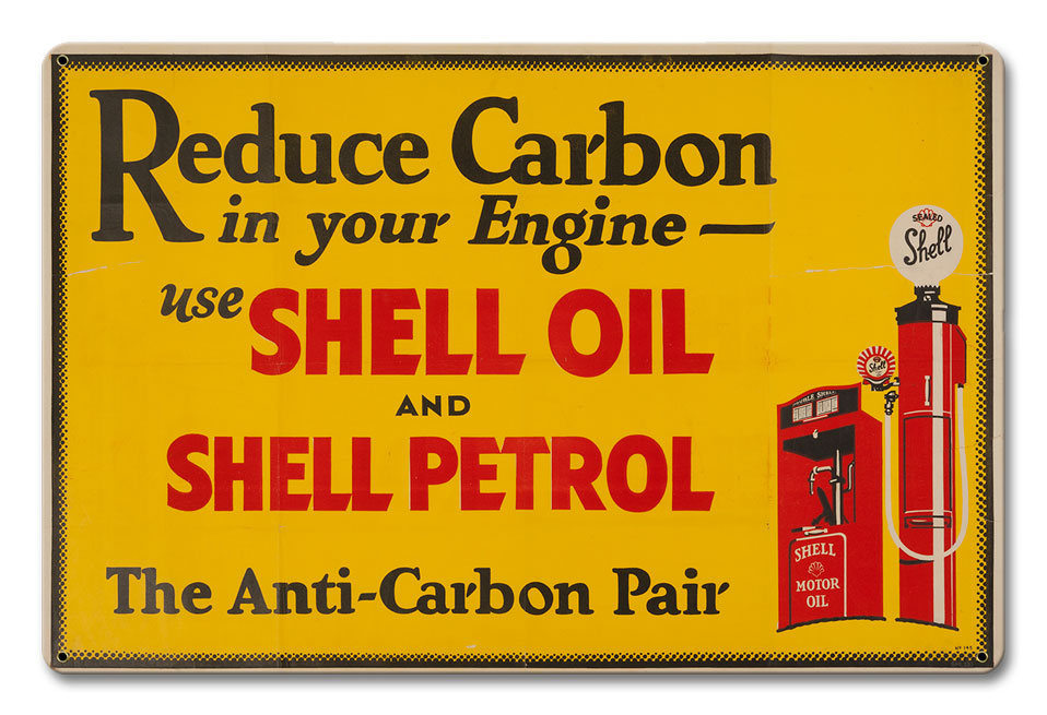 Reduce Carbon Shell Oil Petrol, Featured Artists/Shell, Satin, 18 X 12 Inches