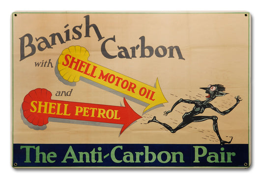 Banish Carbon Shell Motor Oil, Featured Artists/Shell, Satin, 18 X 12 Inches