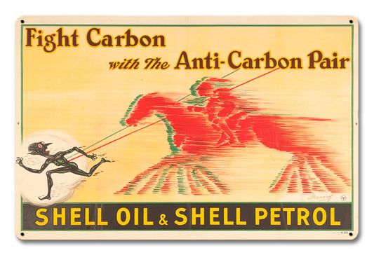 Shell Oil Petrol Fight Carbon, Featured Artists/Shell, Satin, 18 X 12 Inches