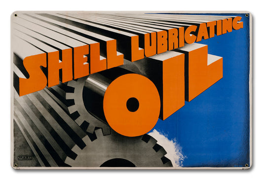 Gears Shell Lubricating Oil, Featured Artists/Shell, Satin, 12 X 18 Inches