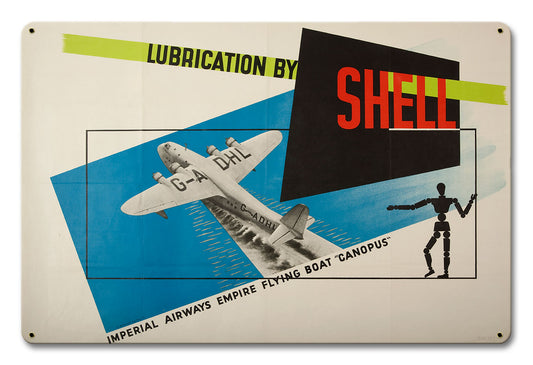 Lubrication Shell Imperial Airways Empire, Featured Artists/Shell, Satin, 18 X 12 Inches
