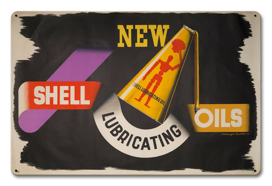 New Shell Lubricating Oil, Featured Artists/Shell, Satin, 18 X 12 Inches