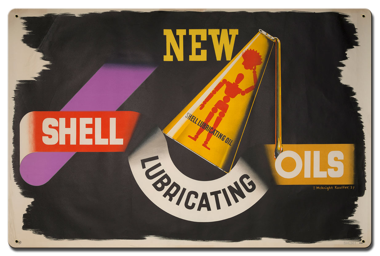 New Shell Lubricating Oil, Featured Artists/Shell, Satin, 24 X 16 Inches