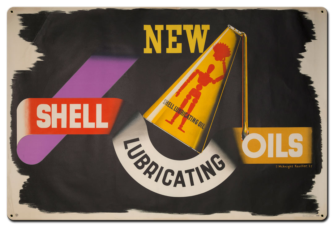 New Shell Lubricating Oil, Featured Artists/Shell, Satin, 36 X 24 Inches