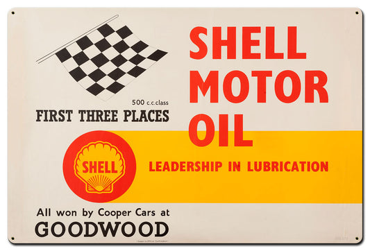 Shell Motor Oil First Three Places, Featured Artists/Shell, Satin, 36 X 24 Inches