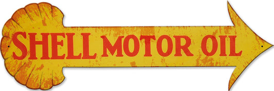 Shell Motor Oil Arrow Grunge, Featured Artists/Shell, Plasma, 31 X 10 Inches