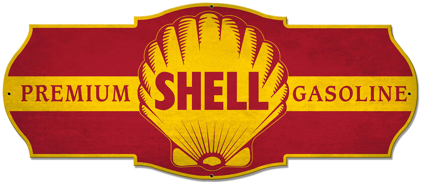 Premium Shell Gasoline Grunge, Featured Artists/Shell, Plasma, 27 X 11 Inches