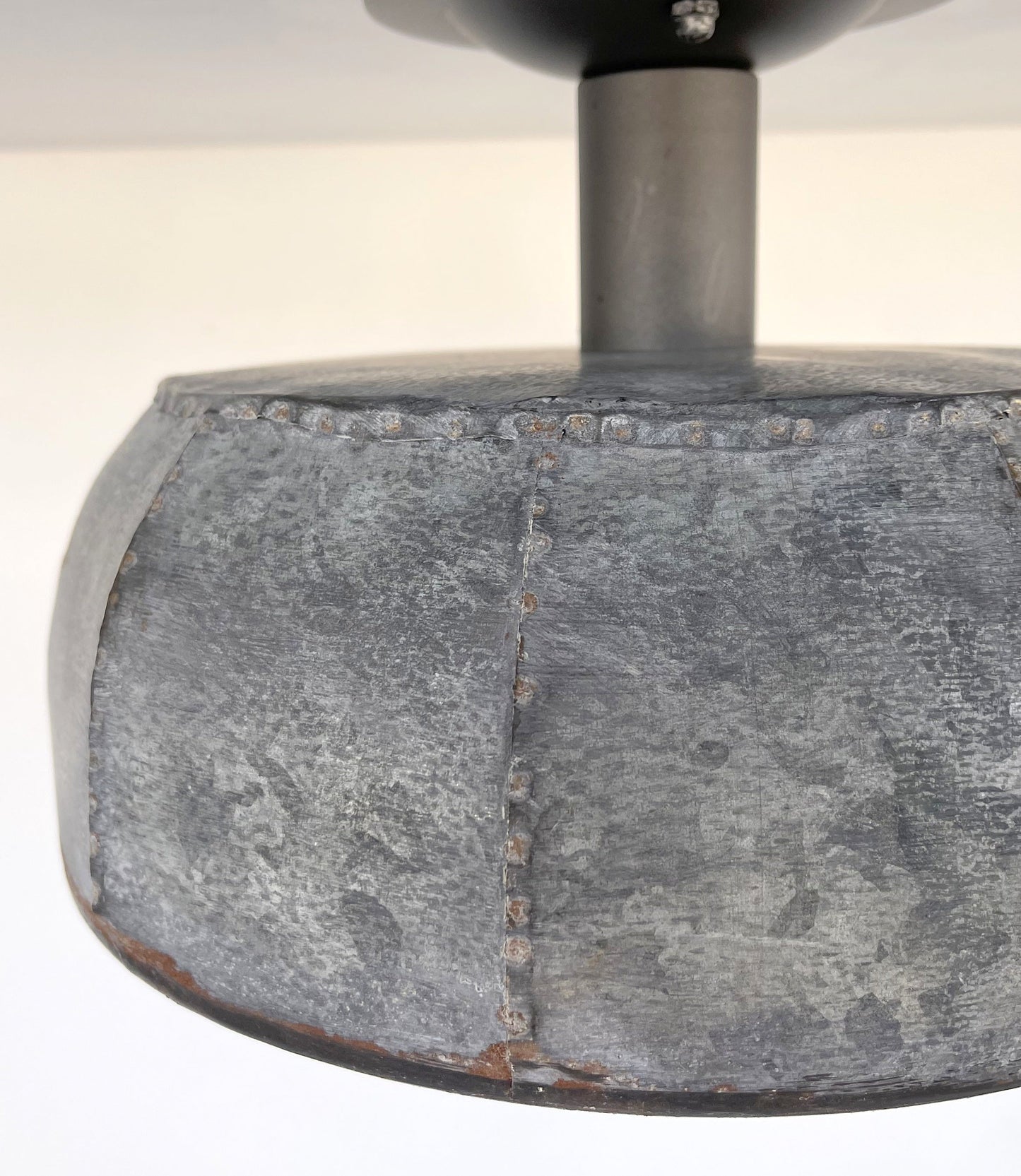 Rustic Metal Farmhouse Ceiling Light - Eight Sided