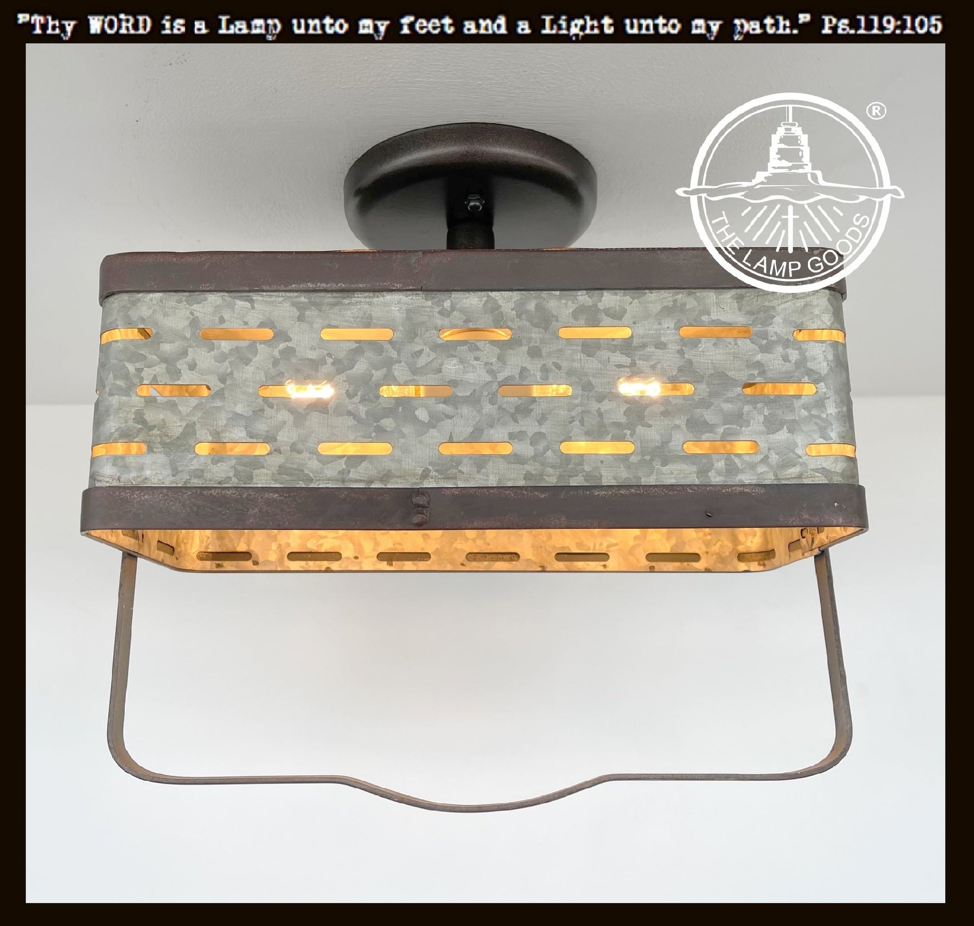 REDIRECT!!!!   Rectangular Rustic Galvanized Ceiling Light Fixture