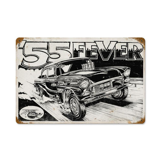 55 Fever, Automotive, Vintage Metal Sign, 12 X 18 Inches