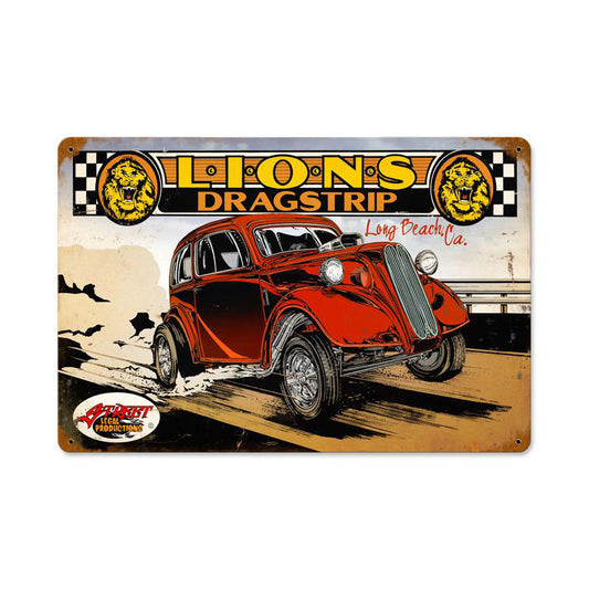 Lions Color, Automotive, Vintage Metal Sign, 18 X 12 Inches