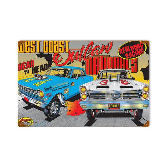West Coast Outlaw, Automotive, Vintage Metal Sign, 18 X 12 Inches