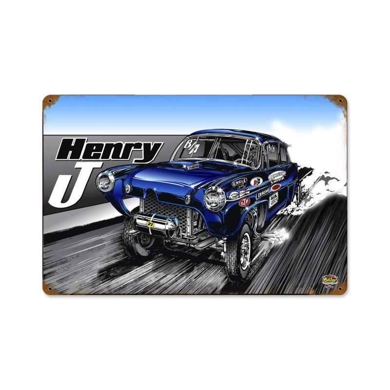 Henry J, Automotive, Metal Sign, 18 X 12 Inches – Metal Sign Barn