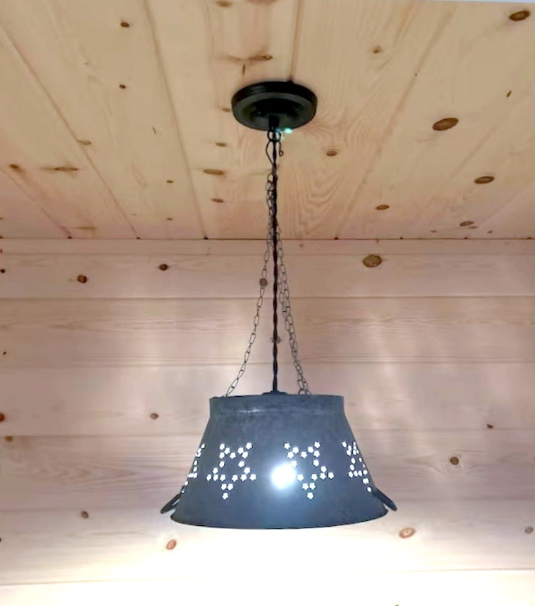 Weathered Galvanized Chandelier Light Fixture