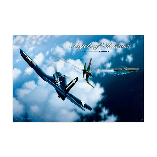Angels of Okinawa, Aviation, Metal Sign, 36 X 24 Inches