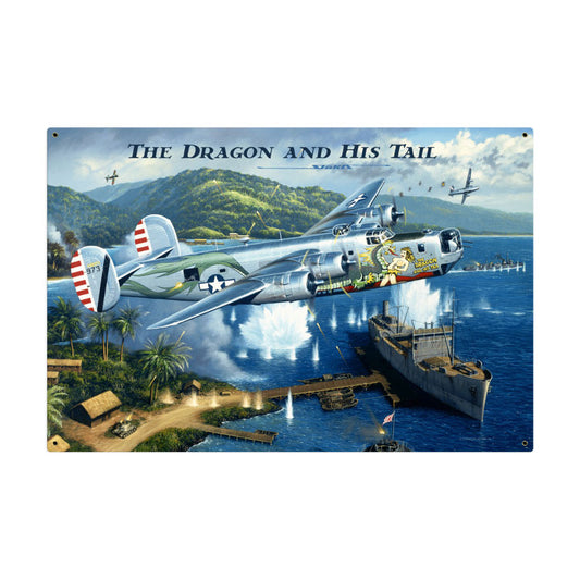 The Dragon Tail, Aviation, Metal Sign, 36 X 24 Inches