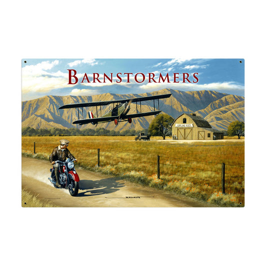 Barnstormer, Aviation, Metal Sign, 36 X 24 Inches