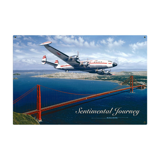 Sentimental Journey, Aviation, Metal Sign, 36 X 24 Inches