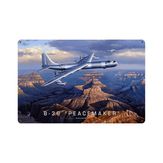 B36 Peacemaker, Aviation, Vintage Metal Sign, 12 X 18 Inches