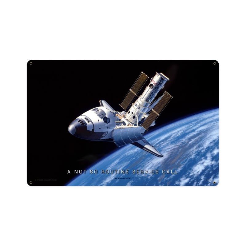 Space Shuttle, Aviation, Vintage Metal Sign, 12 X 18 Inches
