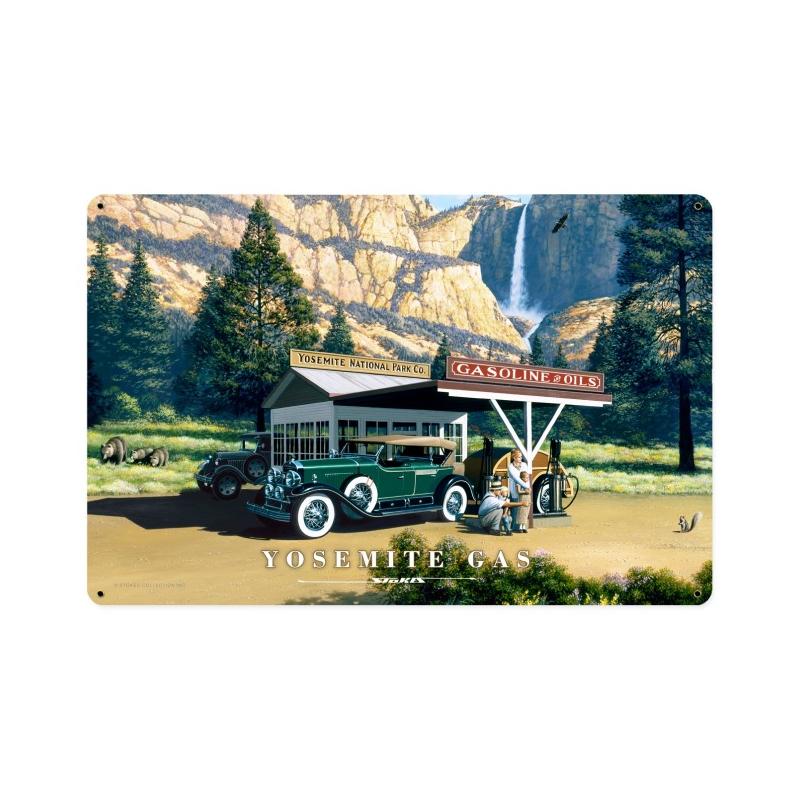 Yosemite Gas, Automotive, Vintage Metal Sign, 12 X 18 Inches