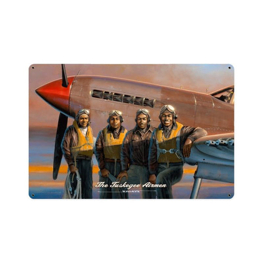 Tuskegee Airmen, Aviation, Vintage Metal Sign, 12 X 18 Inches