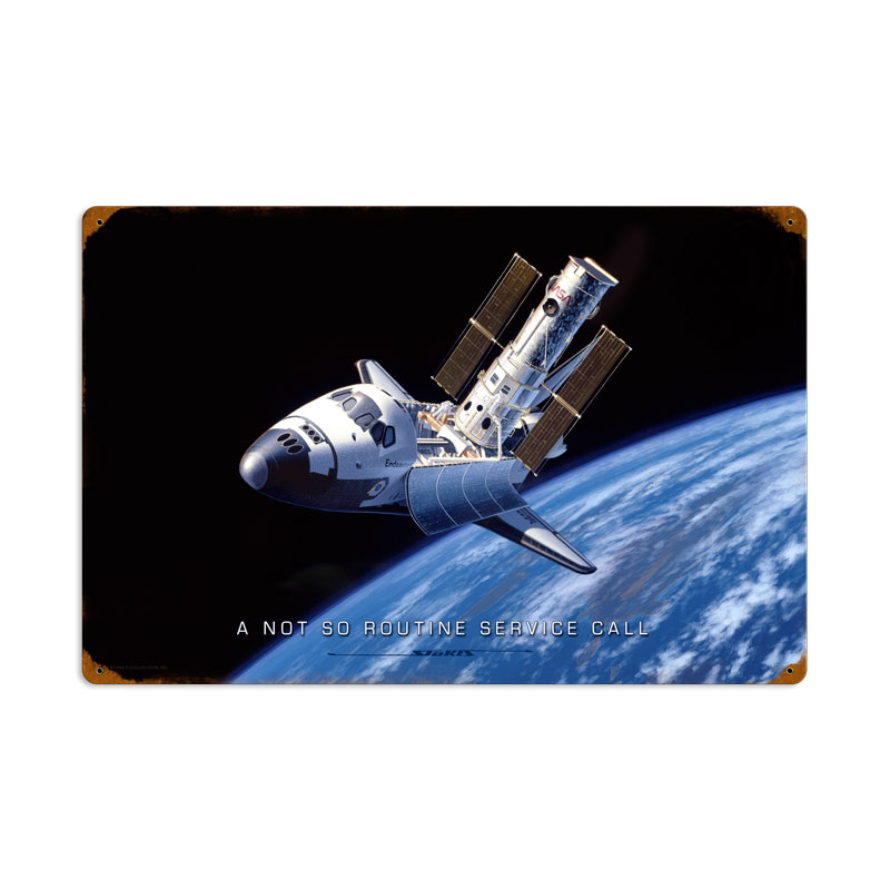 Space Shuttle, Aviation, Vintage Metal Sign, 24 X 16 Inches
