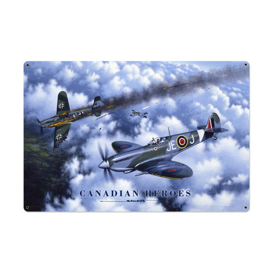 Canadian Heroes, Aviation, Metal Sign, 36 X 24 Inches