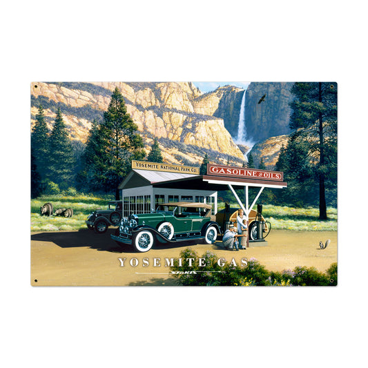 Yosemite Gas, Automotive, Metal Sign, 36 X 24 Inches