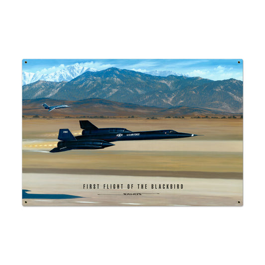 Flight of the Blackbird, Aviation, Metal Sign, 36 X 24 Inches
