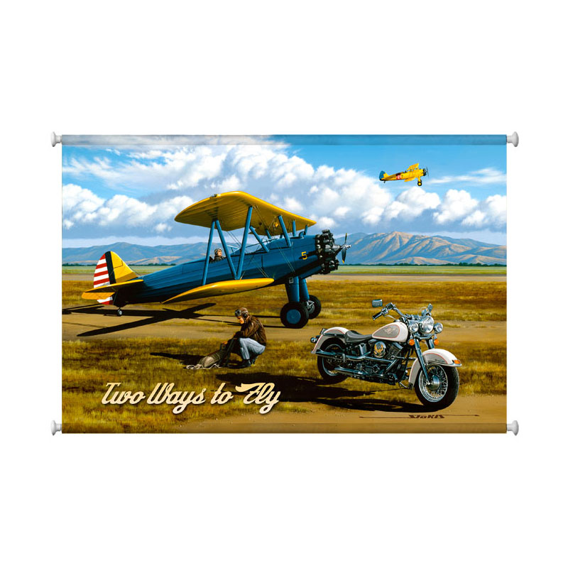 Two Ways to Fly, Aviation, Canvas Print, 38 X 25 Inches
