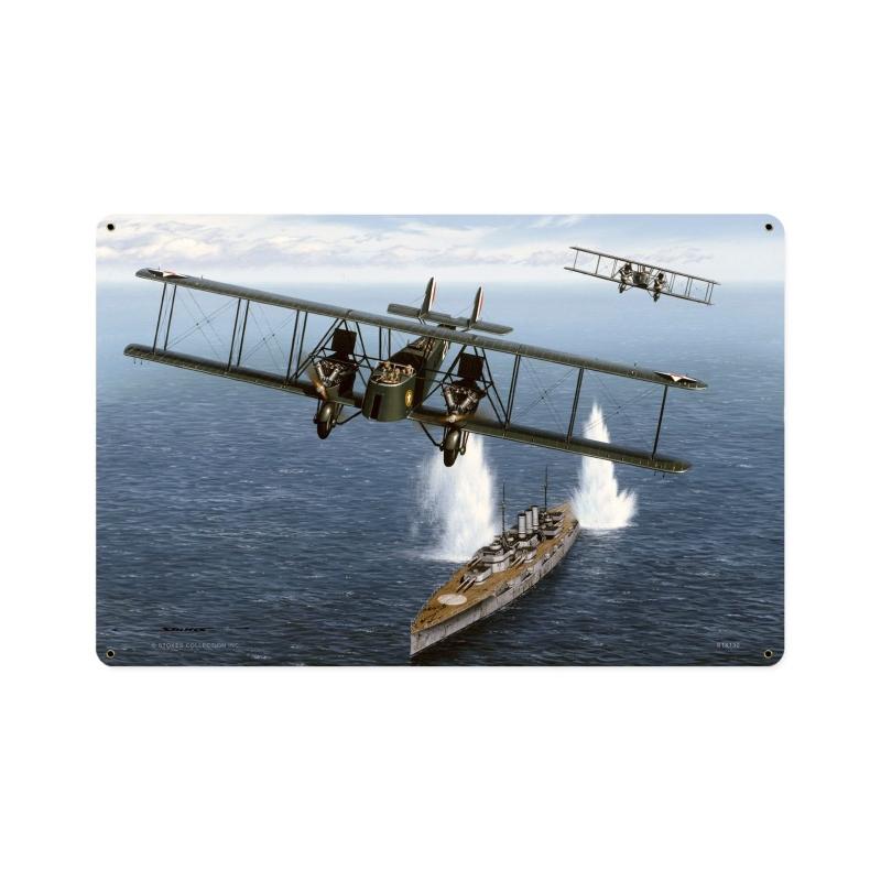 Billy Shows Them, Aviation, Vintage Metal Sign, 18 X 12 Inches