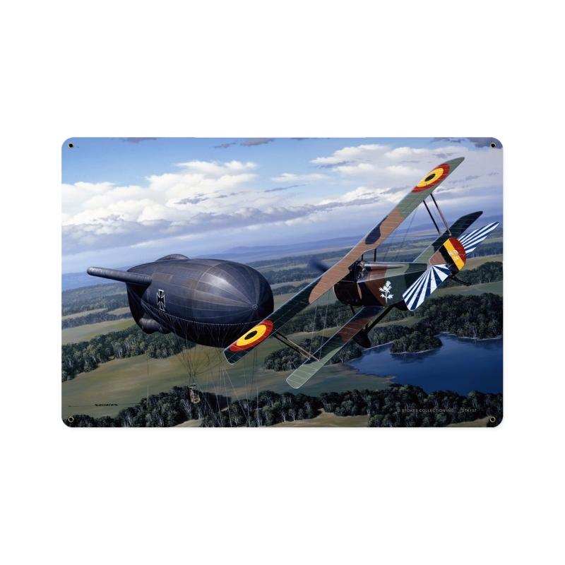 Balloon Buster, Aviation, Vintage Metal Sign, 18 X 12 Inches