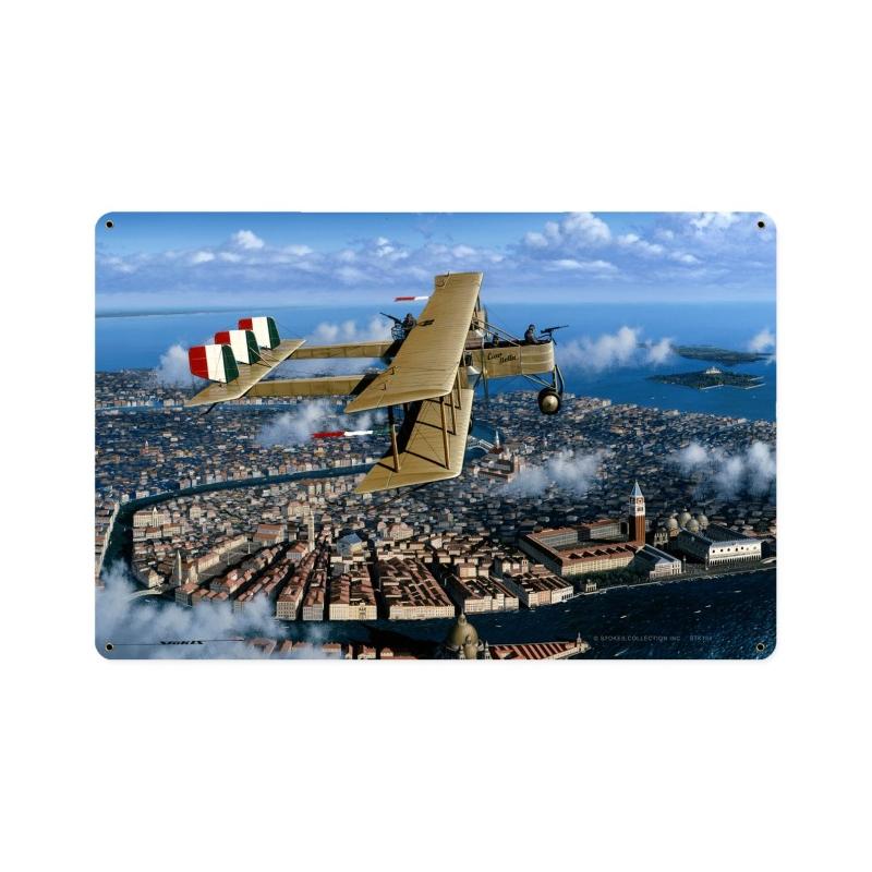 Springtime In Venice, Aviation, Vintage Metal Sign, 18 X 12 Inches