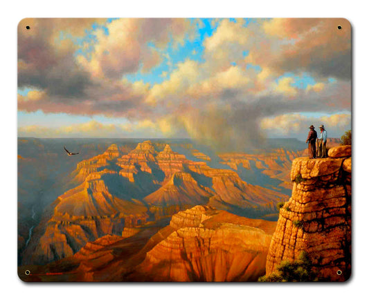 GRAND CANYON BEHOLD THE MAGNIFICENCE, Licensed Products/Stan Stokes, SATIN METAL SIGN, 15 X 12 Inches
