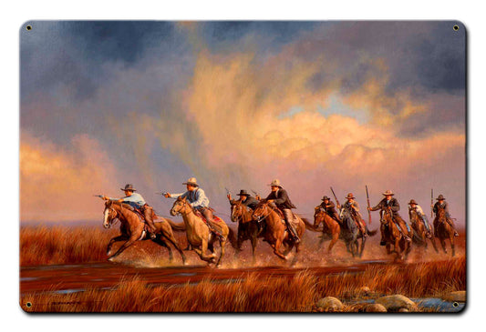 HOT PURSUIT, Licensed Products/Stan Stokes, SATIN METAL SIGN, 18 X 12 Inches