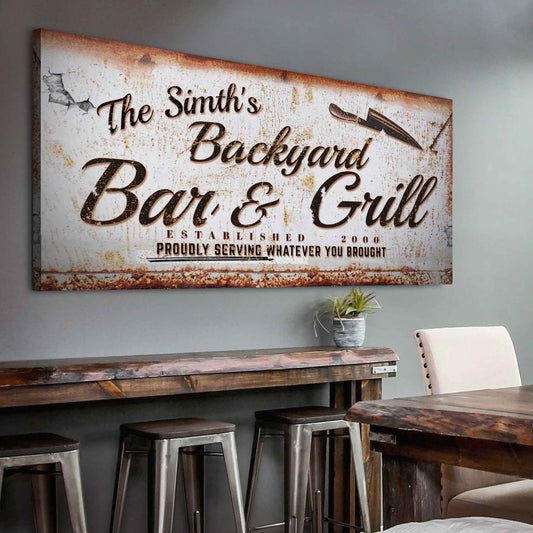Backyard Bar & Grill Sign III