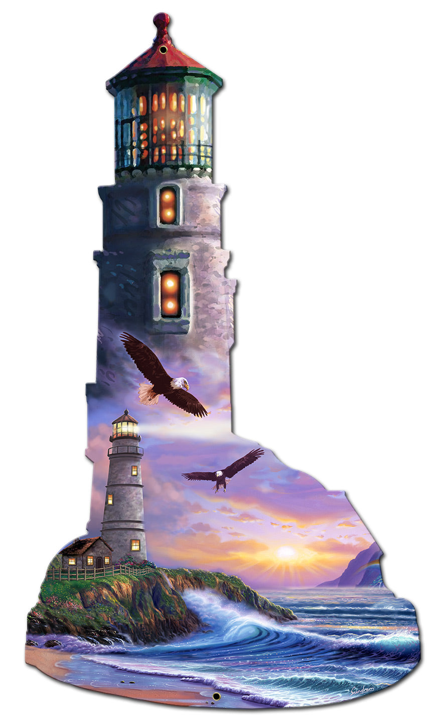 Lighthouse Puzzle, Featured Artists/Shell, PLASMA , 12 X 20 Inches