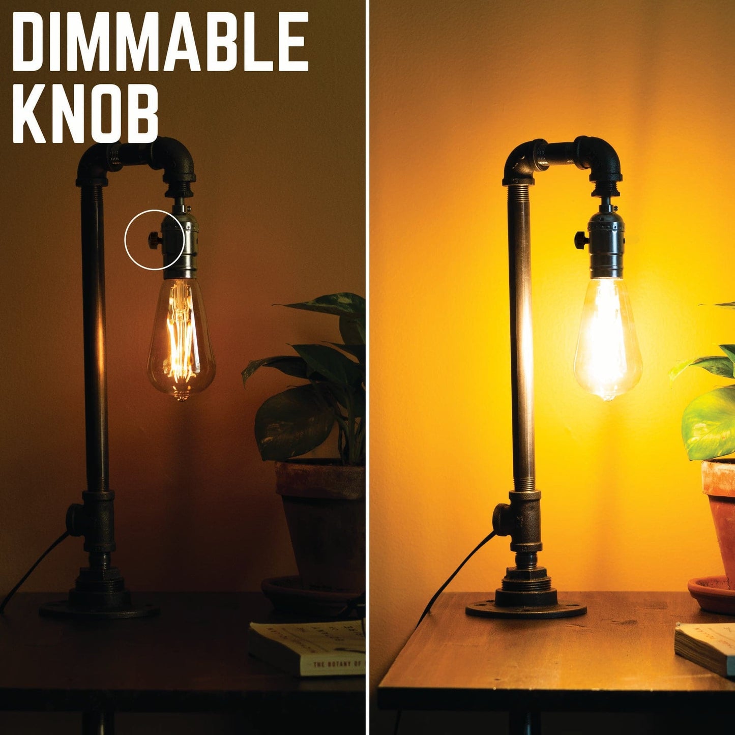 Swag kit with dimmable knob and quick connect