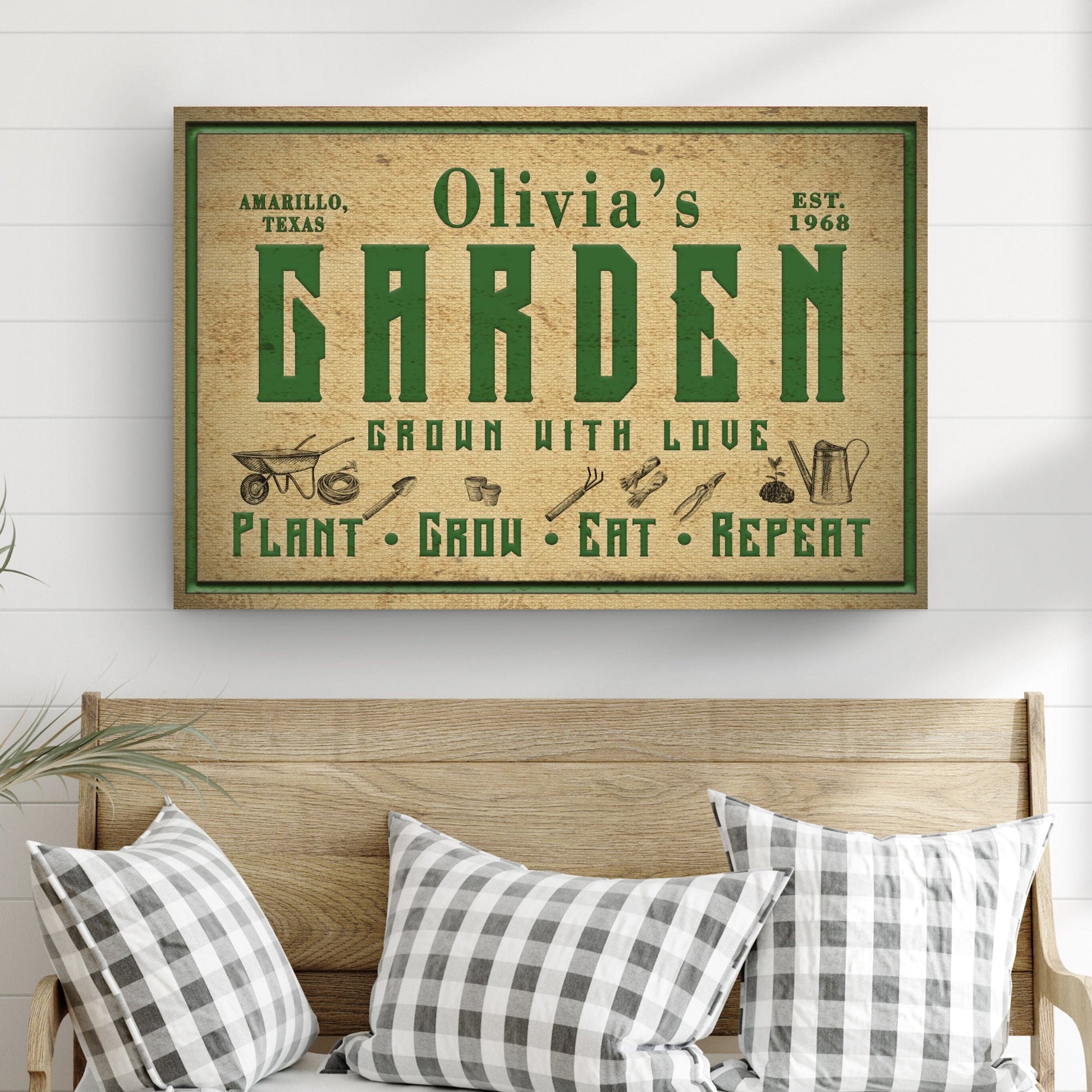 Plant, Grow, Eat, Repeat Garden Sign