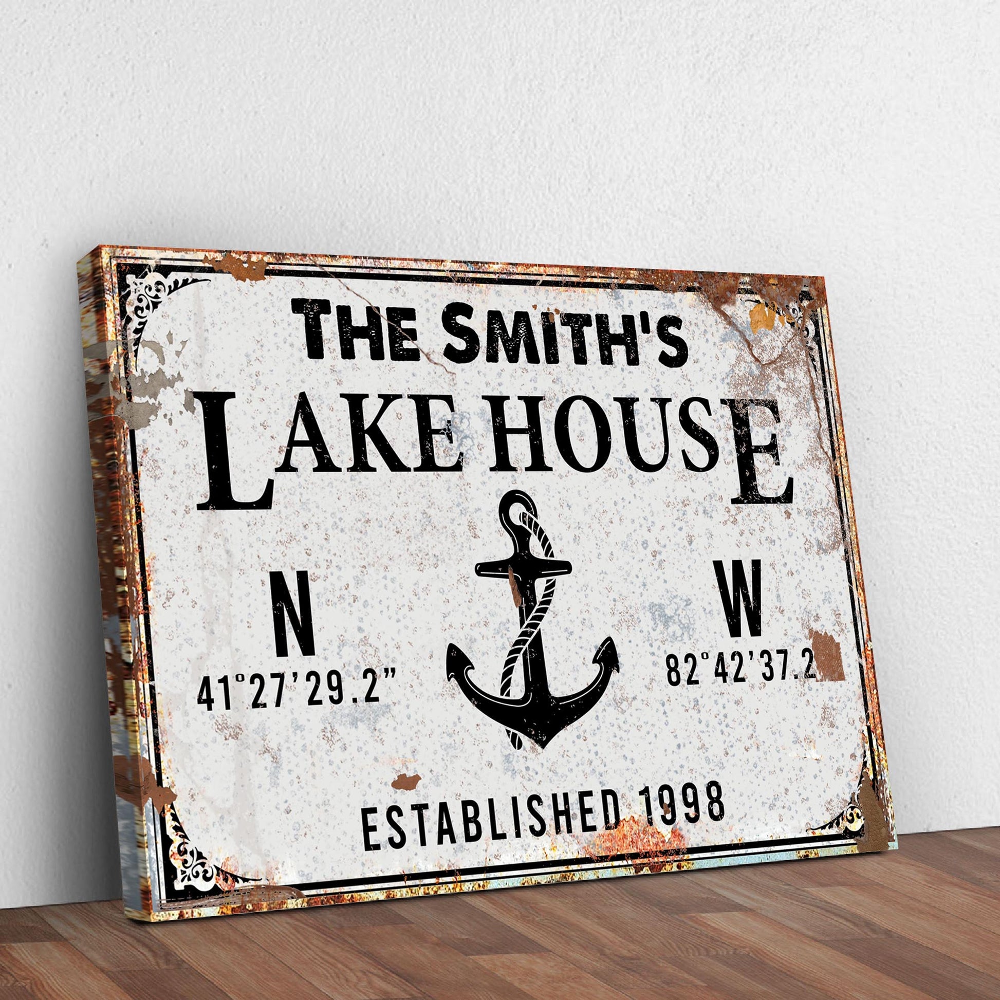 Family Lake House Anchor Sign