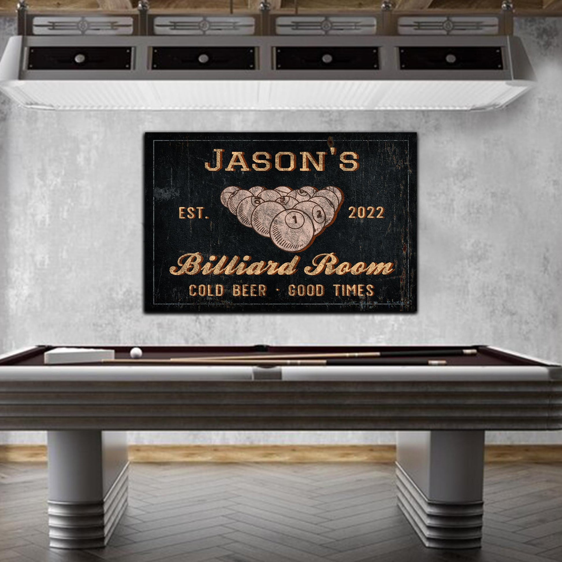 Billiard Room Sign