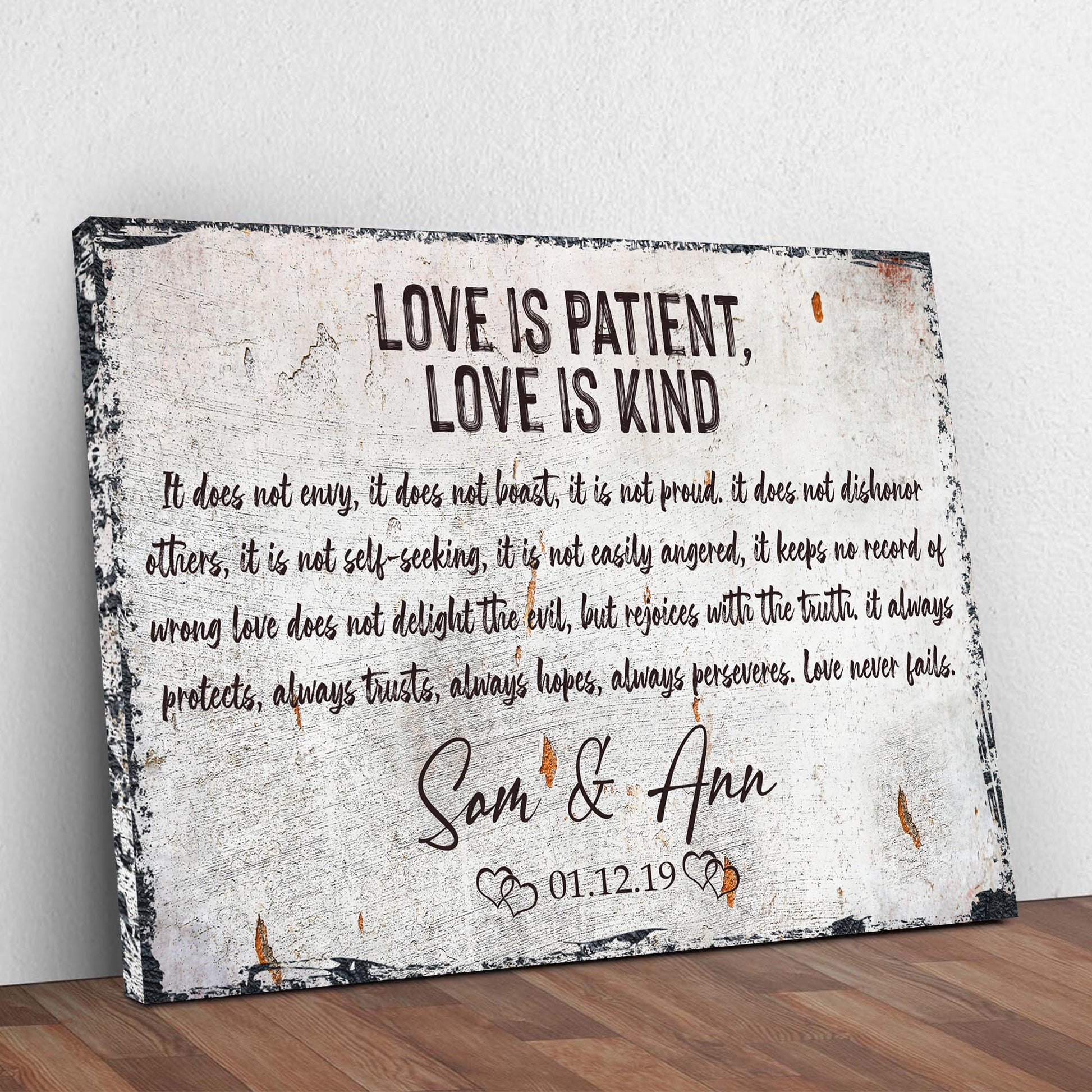 Love Is Patient, Love Is Kind Sign