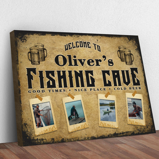 Welcome Fishing Cave Sign