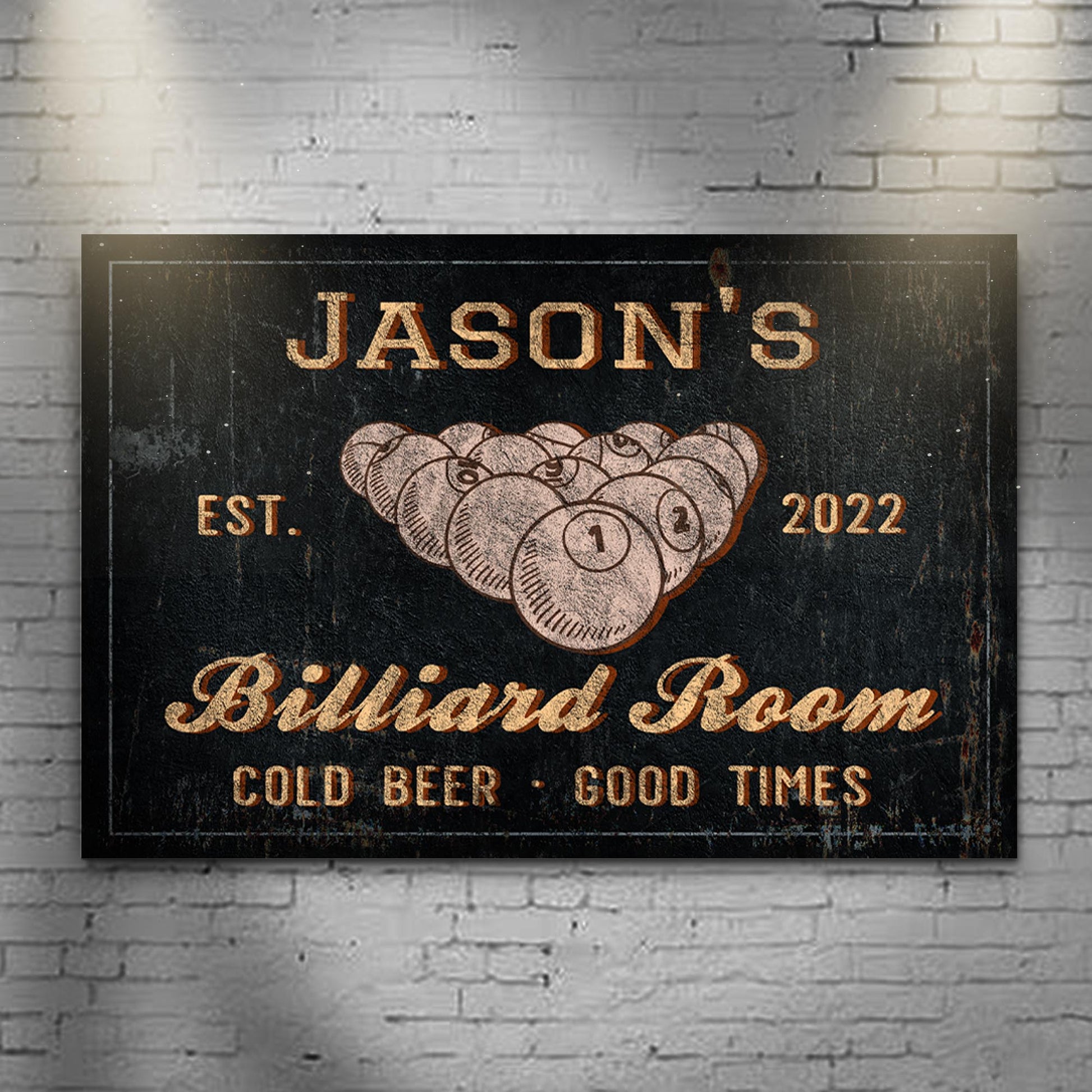 Billiard Room Sign