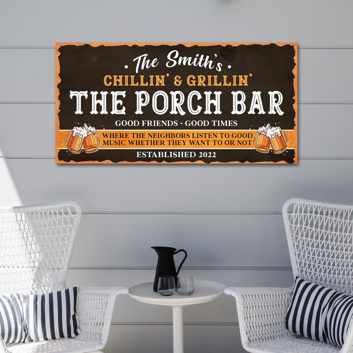 Family Porch Bar Sign