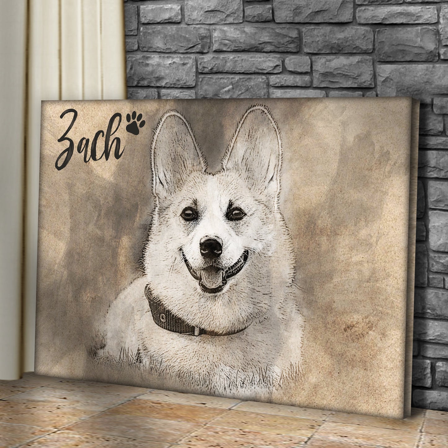 Pet Portrait Pencil Drawing Sign