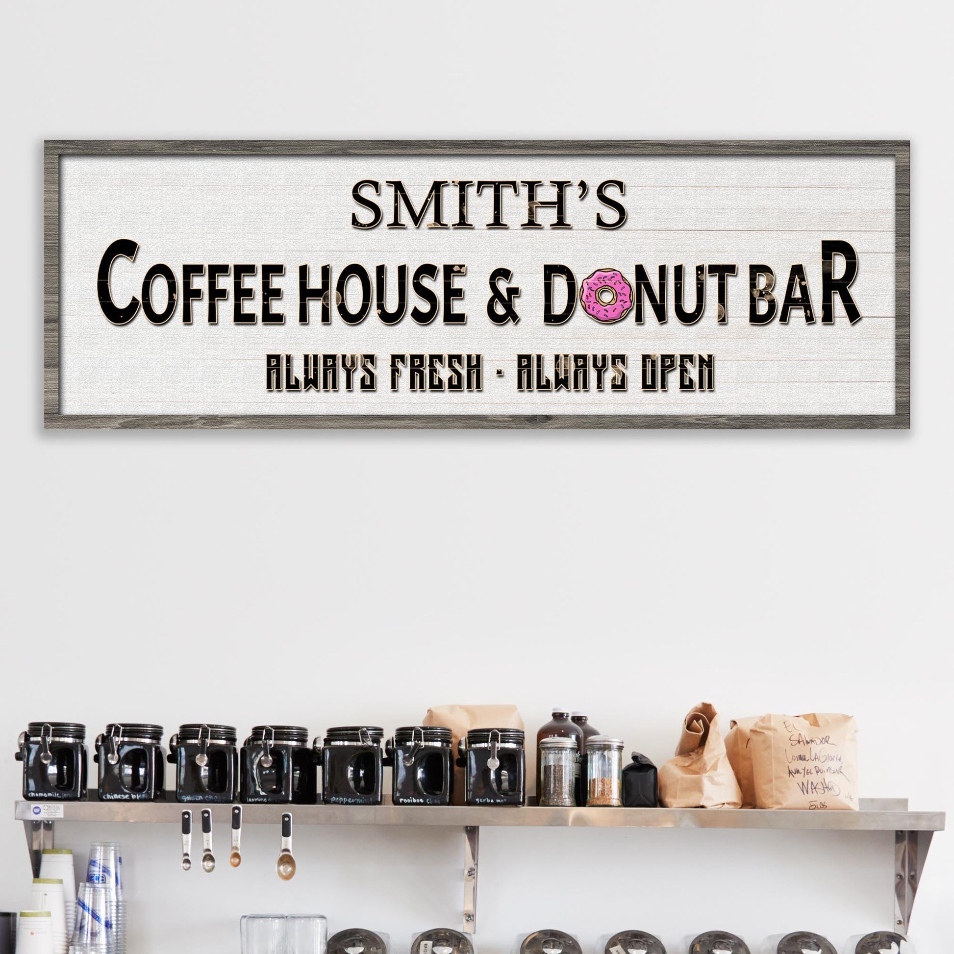 Coffee House And Donut Bar Sign II